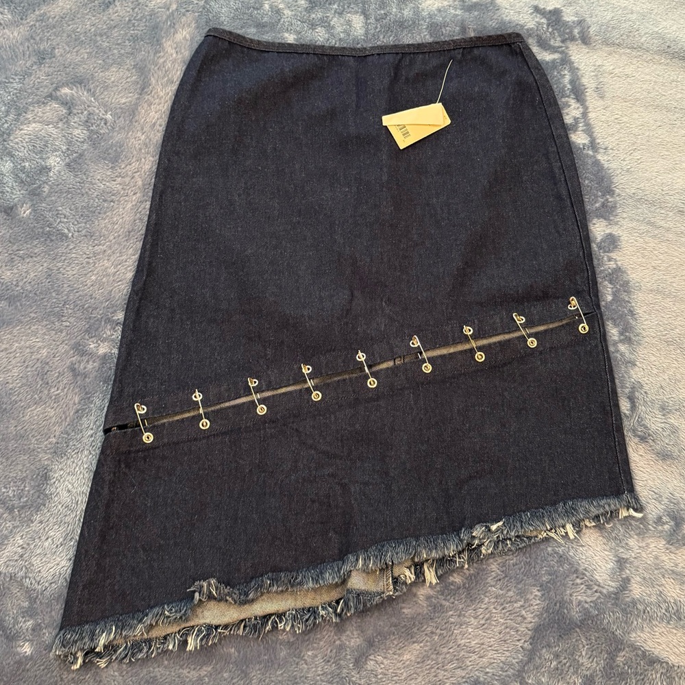 Jean Asymmetrical Pencil Skirt Knee-Length